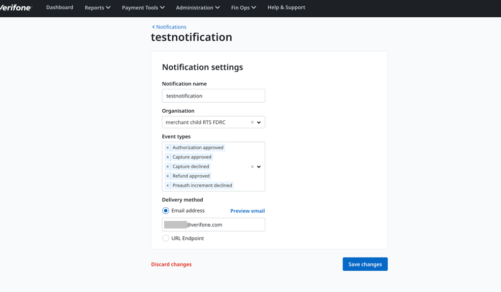 Notifications Verifone Central Verifone Developer Portal